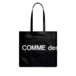 CDG Wallet Huge Logo Tote Bag Black