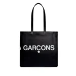 CDG Wallet Huge Logo Tote Bag Black