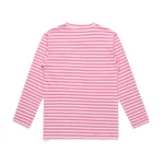 Comme Des Garcons Play Heart Stripped Longsleeve Shirt Pink