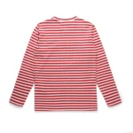 Comme Des Garcons Play Heart Stripped Longsleeve Shirt Red